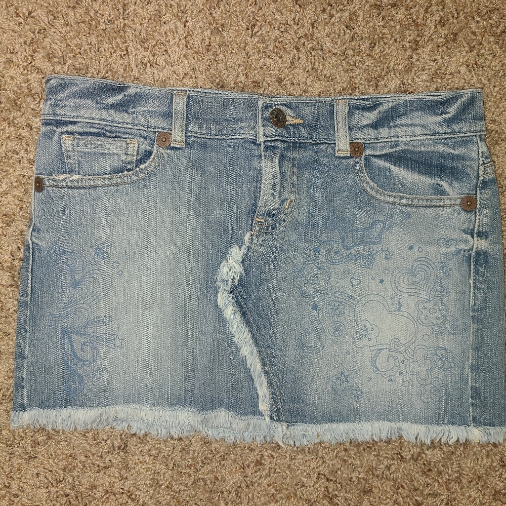 Guess mini skirt denim jean
